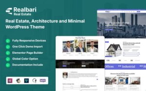 Realbari - Real Estate, Architecture and Minimal WordPress Theme - Nulled Download - EmpireGPL