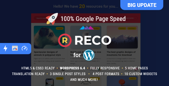 Reco - Minimal Lightweight AMP Theme for Freebies - Nulled Download - EmpireGPL