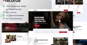 Recorda - Recording & Music Studio Elementor Template Kit - Nulled Download - EmpireGPL