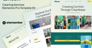 Resik - Cleaning Services Elementor Pro Template Kit - Nulled Download - EmpireGPL