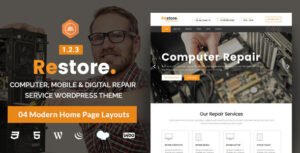 Restore - Computer, Mobile & Digital Repair Service WordPress Theme - Nulled Download - EmpireGPL