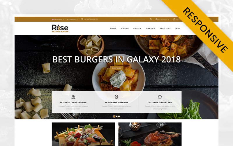 RISE - Food Store OpenCart Responsive Template OpenCart Template - Nulled Download - EmpireGPL