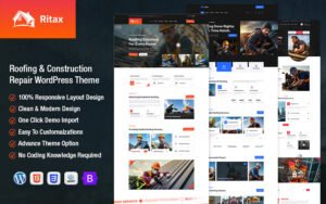 Ritax - Roofing & Construction Repair WordPress Theme - Nulled Download - EmpireGPL