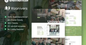 Rizonivers - University & School Elementor Template Kit - Nulled Download - EmpireGPL