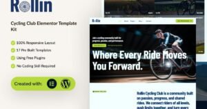 Rollin - Cycling Club Elementor Template Kit - Nulled Download - EmpireGPL