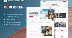 Roofta - Roofing Services Elementor Template Kit - Nulled Download - EmpireGPL