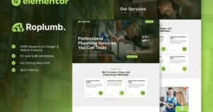 Roplumb - Plumbing Service Elementor Template Kit - Nulled Download - EmpireGPL