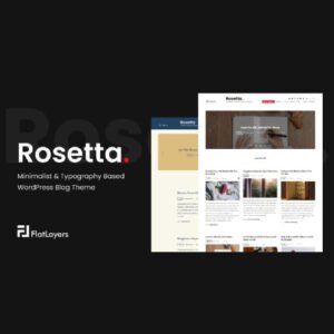 Rosetta – Minimalist & Typography Based WordPress Blog Theme - Nulled Download - EmpireGPL