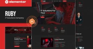 Ruby - IT Solutions Company Elementor Template Kit - Nulled Download - EmpireGPL