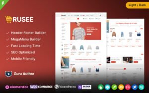 Rusee - Fashion and Multipurpose Elementor WooCommerce Theme - Nulled Download - EmpireGPL
