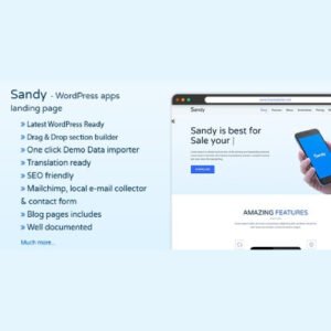 SANDYWP - Apps Landing Page WordPress Theme - Nulled Download - EmpireGPL