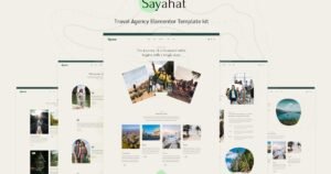 Sayahat - Travel Agency Elementor Template kit - Nulled Download - EmpireGPL