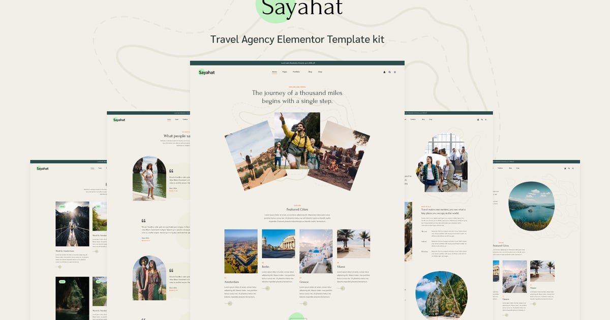 Sayahat - Travel Agency Elementor Template kit - Nulled Download - EmpireGPL