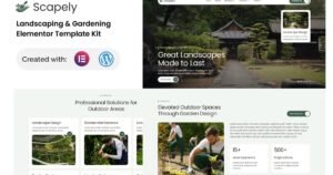 Scapely - Landscaping & Gardening Elementor Template Kit - Nulled Download - EmpireGPL
