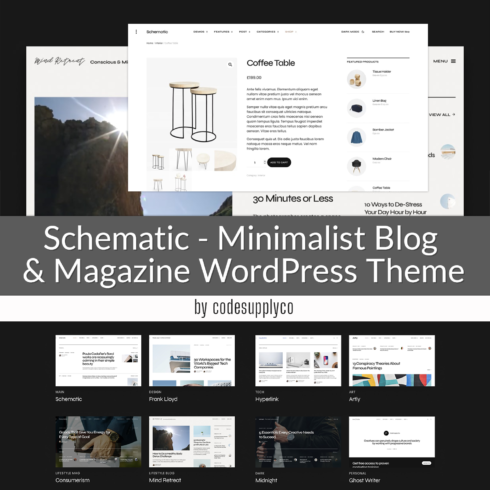 Schematic - Minimalist Blog & Magazine WordPress Theme - Nulled Download - EmpireGPL