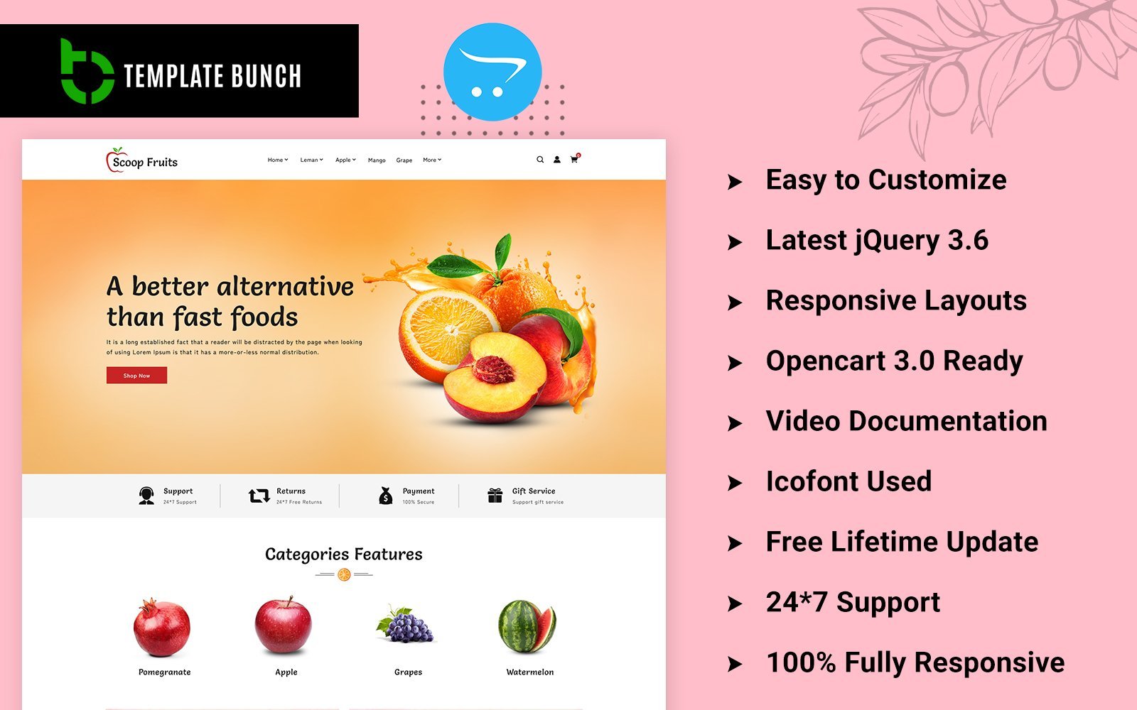 Scoop Fruits – Responsive OpenCart Theme for eCommerce OpenCart Template – Nulled Download – EmpireGPL