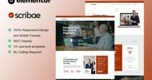Scribae - Notary & Legal Service Elementor Template Kit - Nulled Download - EmpireGPL