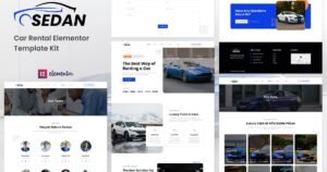Sedan - Car Rental Elementor Template Kit - Nulled Download - EmpireGPL