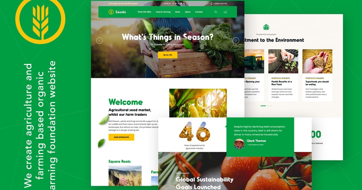 Seodo | Agriculture Farming Foundation WordPress T - Nulled Download - EmpireGPL