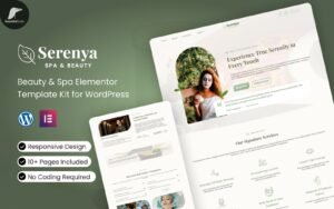 Serenya - Beauty & Spa Elementor Template Kit for Wordpress Elementor Kit - Nulled Download - EmpireGPL