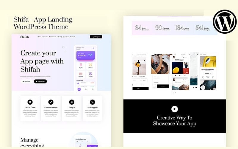 Shifah - FREE App Landing Page WordPress Theme - Nulled Download - EmpireGPL