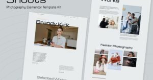 Shoots - Photography Elementor Template Kits - Nulled Download - EmpireGPL