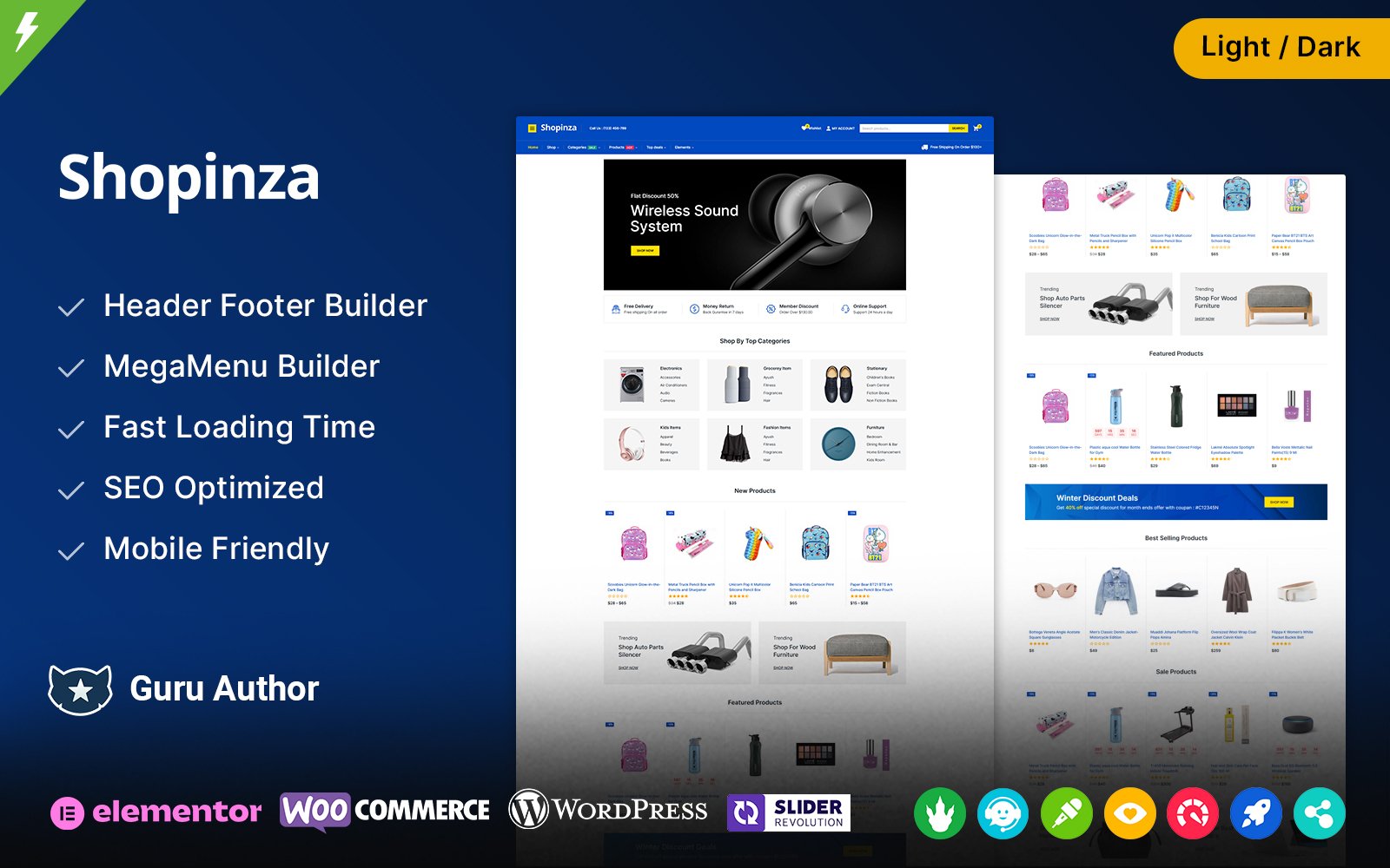 Shopinza - Electronics Store and Furniture Store Multipurpose WooCommerce Theme - Nulled Download - EmpireGPL