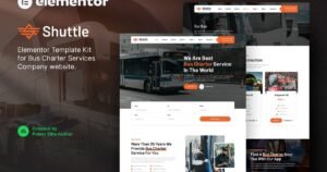 Shuttle – Bus Charter Service & Transport Company Elementor Template Kit - Nulled Download - EmpireGPL