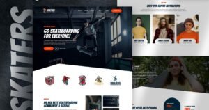 Skaters – Skateboarding Community & Club Elementor Template Kit - Nulled Download - EmpireGPL