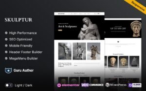 Skulptur - Art and Sculpture Store WooCommerce Elementor Responsive Theme WooCommerce Theme - Nulled Download - EmpireGPL