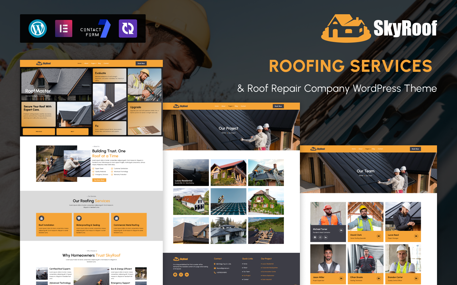 SkyRoof – Roofing Services & Roof Repair Company WordPress Theme - Nulled Download - EmpireGPL