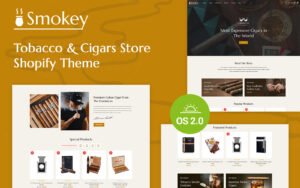 Smokey - Cigar & Cannabis Store Shopify 2.0 Responsive Theme Shopify Theme - Nulled Download - EmpireGPL