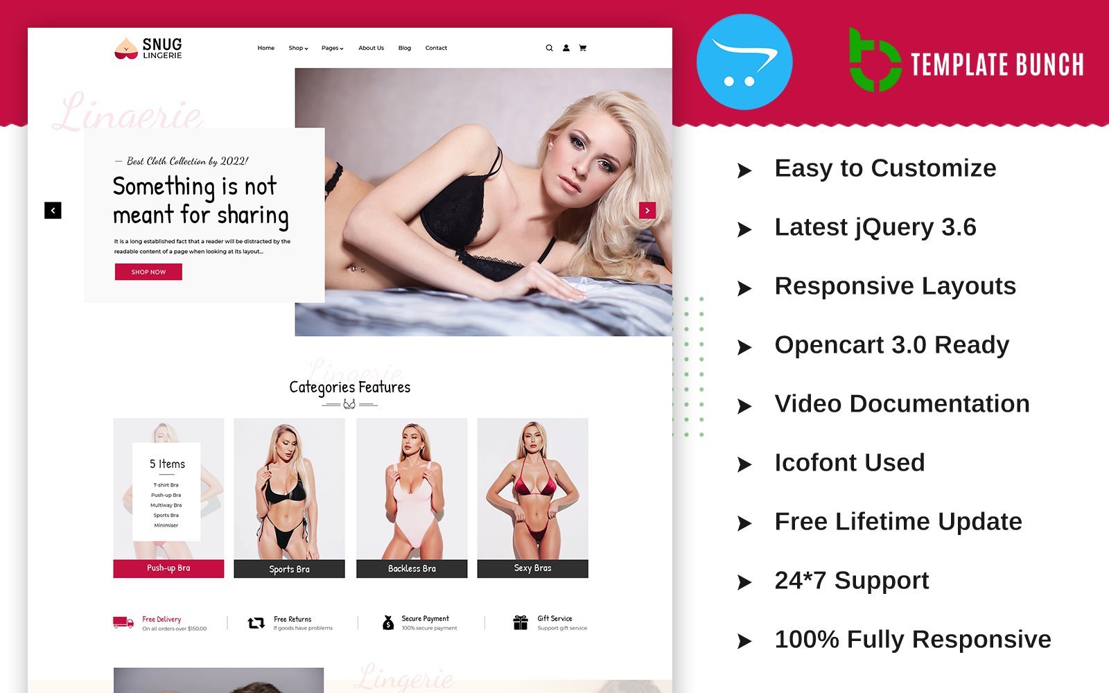 Snug Lingerie – Responsive OpenCart Theme for eCommerce OpenCart Template – Nulled Download – EmpireGPL