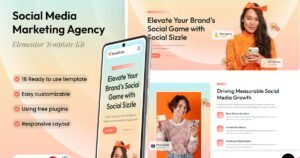 Socialsizzle - Social Media Marketing Agency Elementor Template Kit - Nulled Download - EmpireGPL