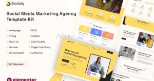 Socialy - Social Media Marketing Agency Elementor Pro Template Kit - Nulled Download - EmpireGPL