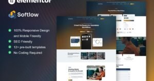 Softlow - Technology & Software Company Elementor Template Kit - Nulled Download - EmpireGPL