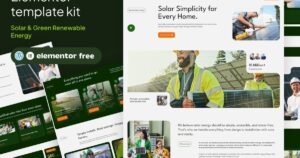 Sonare - Solar & Renewable Energy Elementor Template Kits - Nulled Download - EmpireGPL