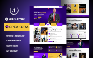 Speakora - Public Speaker & Life Coach Elementor Template Kit Elementor Kit - Nulled Download - EmpireGPL