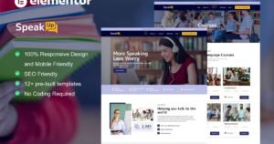 SpeakUp - Language Course & Translation Service Elementor Template Kit - Nulled Download - EmpireGPL