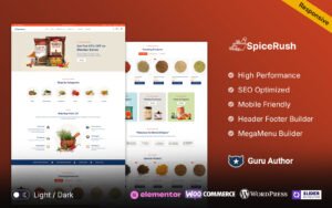 Spicerush - Spices and Dryfruits Food Store Elementor WooCommerce Responsive Theme WooCommerce Theme - Nulled Download - EmpireGPL