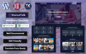 Stance Talk - Podcast & Radio Station WordPress Template WordPress Theme - Nulled Download - EmpireGPL