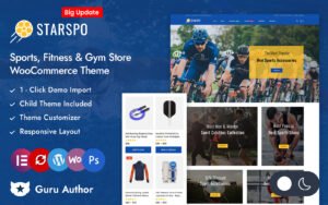 Starspo - Sports Accessories Store Elementor WooCommerce Responsive Theme WooCommerce Theme - Nulled Download - EmpireGPL