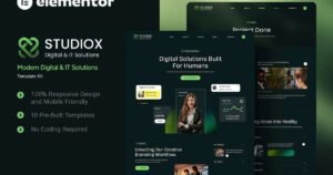 Studiox - Modern Digital & IT Solution Elementor Template Kit - Nulled Download - EmpireGPL