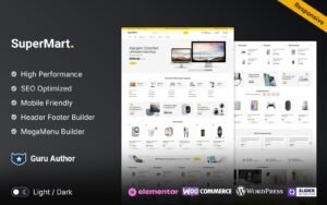 SuperMart – Mega Shop Multipurpose Elementor WooCommerce Store WooCommerce Theme - Nulled Download - EmpireGPL