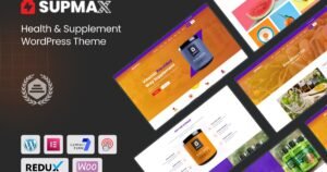Supmax - Health & Supplement Elementor WordPress - Nulled Download - EmpireGPL