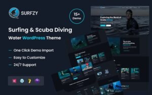 Surfzy – Surfing and Scuba Diving Water WordPress Theme - Nulled Download - EmpireGPL