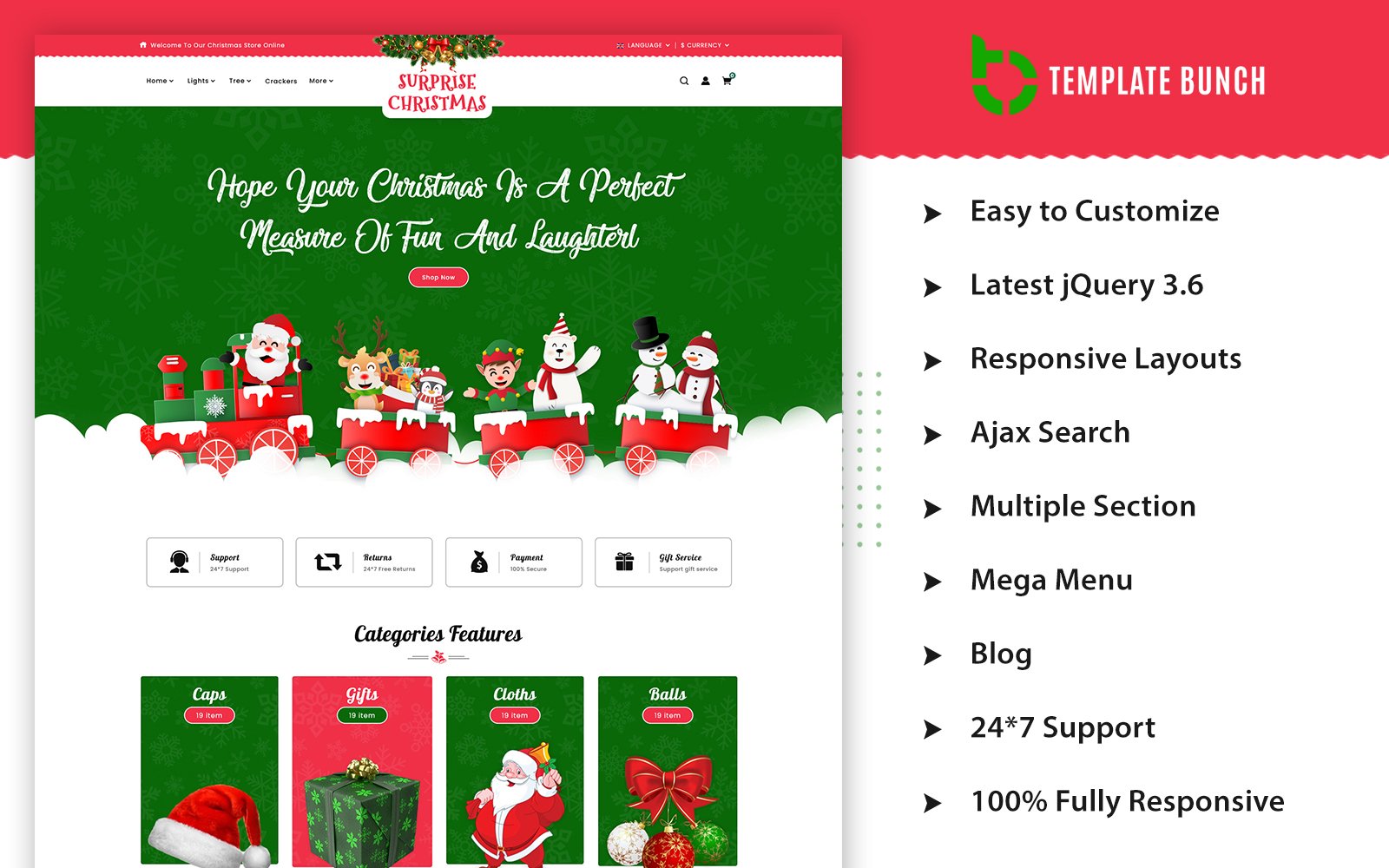 Surprise Christmas – Responsive Shopify Theme for eCommerce – Nulled Download – EmpireGPL