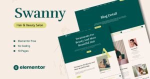 Swanny - Hair & Beauty Salon Elementor Template Kit - Nulled Download - EmpireGPL