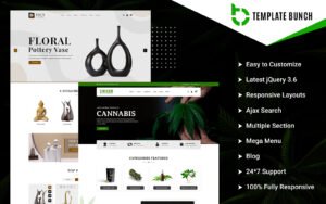 Swarm - Cannabis and Ceramic - Responsive Shopify Theme for eCommerce decoration - Nulled Download - EmpireGPL