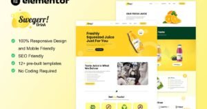 Swegerr - Juice & Fresh Drink Elementor Pro Template Kit - Nulled Download - EmpireGPL